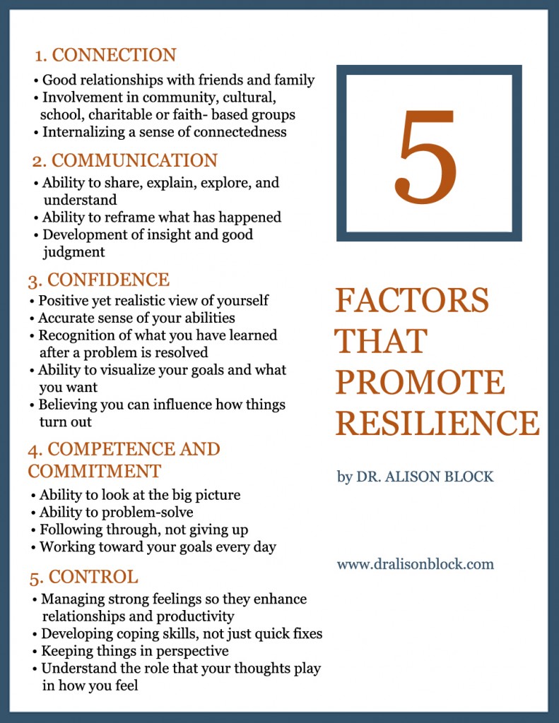 5 factores que promueven la resiliencia 